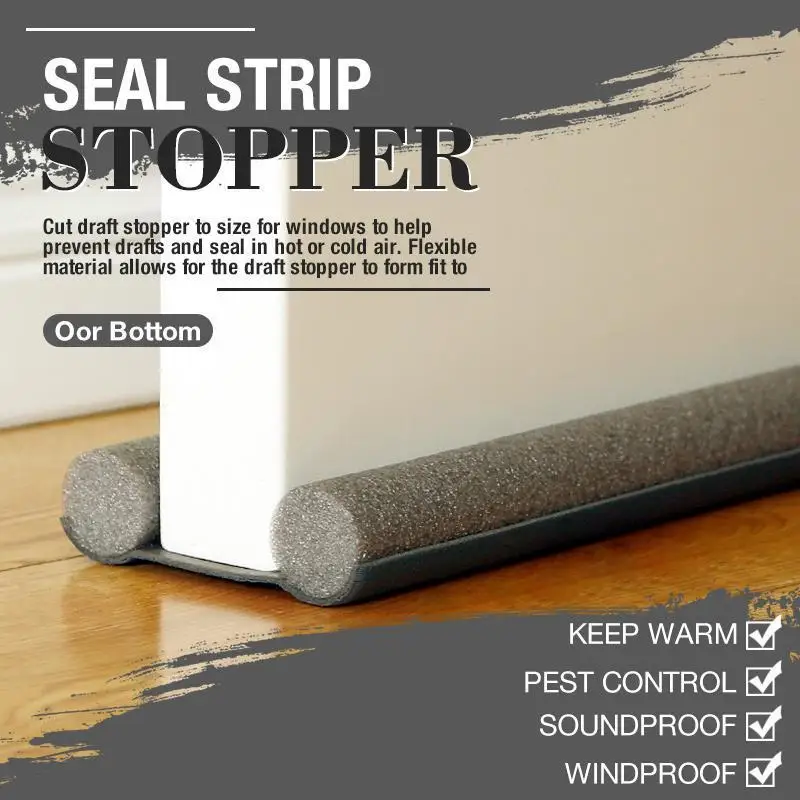 

93cm Door Bottom Sealing Strip Under Door Draft Stopper Home Dorm Bedroom Sound Proof Noise Reduction Door EVA Draft Stopper