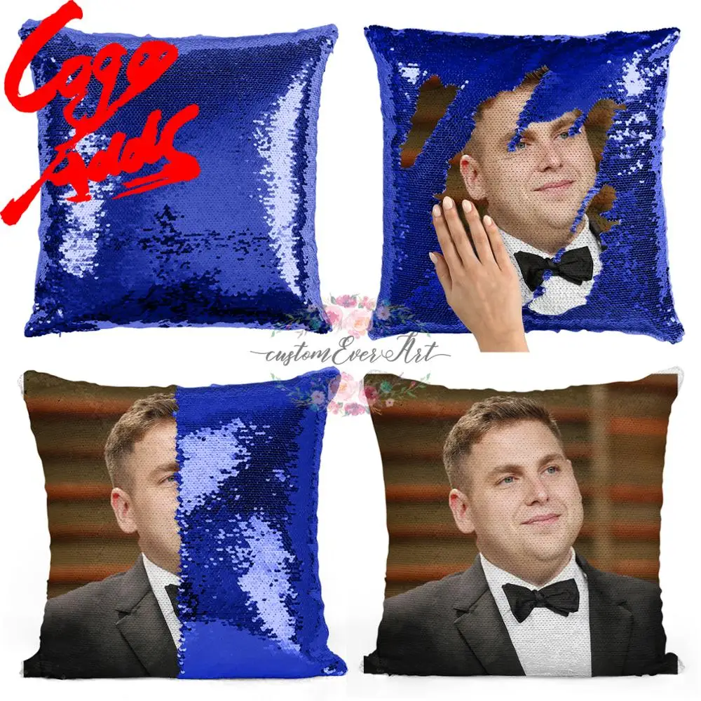 Блестящая Подушка Jonah Hill | Наволочка с блестками Двухцветная подушка Подарок для