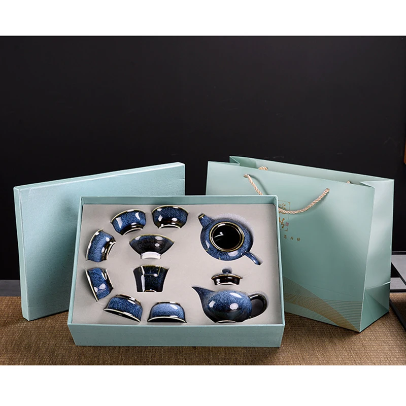 Китайский чайный дорожный набор кунг фу керамический портативный горшок чайные