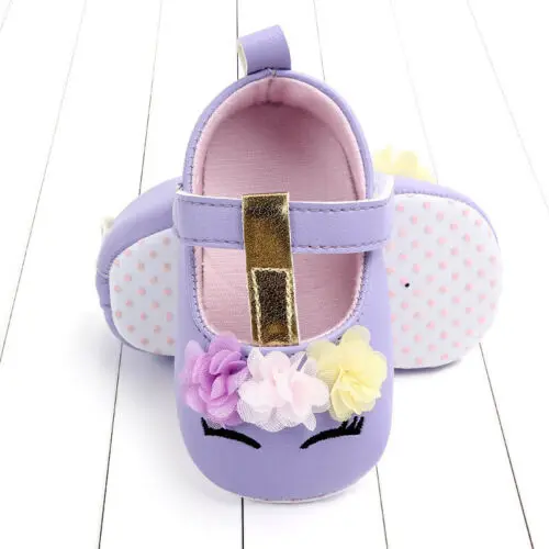 

Infant Newborn Baby Girls Fashion Soft PU Leather Flower Eyes Pattern Crib First Walkers Shoes Walking Prewalker Flat Crib Shoes