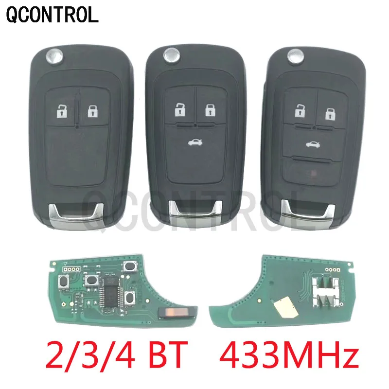 QCONTROL 2/3/4 кнопки 433 МГц автомобиль дистанционного ключа DIY для OPEL/VAUXHALL Corsa E Astra J Insignia Zafira C 2009