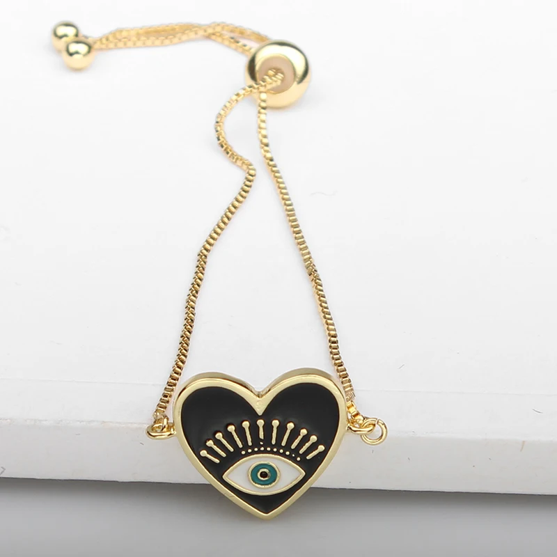 Женский браслет с подвеской в виде сердца из меди и металла|Браслеты шармами| |