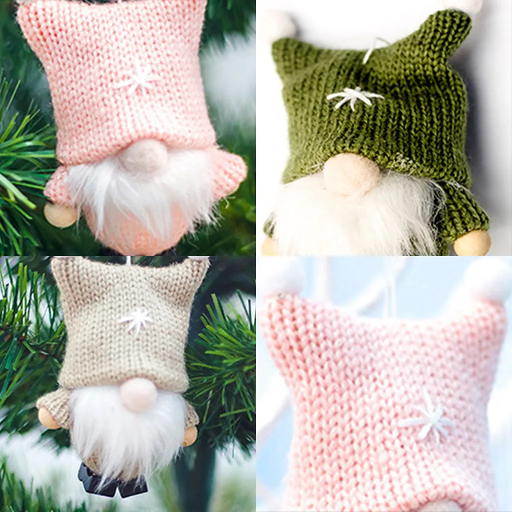 Wool Cute Gnome Doll Christmas Pendant Creative Tree Decoration Home Holiday Party Decor Орнаменты #40 | Дом и сад