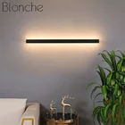 Современный угловой светодиодный настенный светильник лестницы настенный светильник простые линии Установка настенные прикроватные Спальня для коридоров украшения 100 см