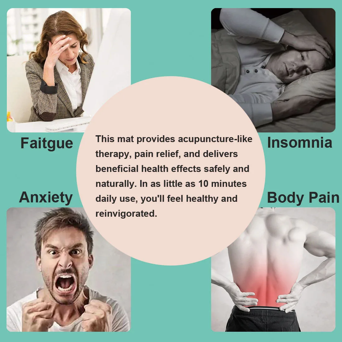 Массажные инструменты коврик и подушка для йоги набор снятия стресса боли в