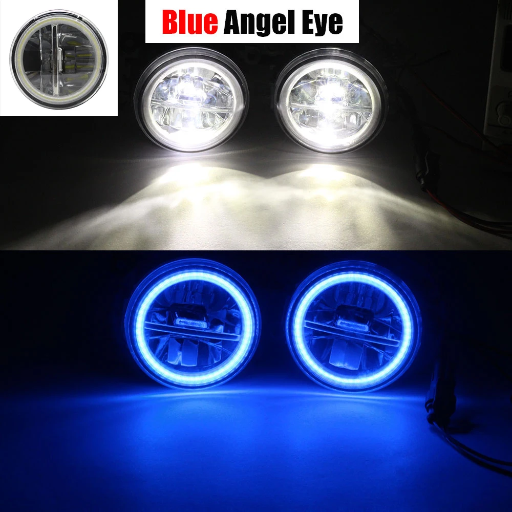 Blue Angel Eye Cawanerl для Nissan X-Trail T31 Автомобильный светодиодный противотуманный светильник+ Ангел глаз DRL Дневной ходовой светильник 12 в 2007 2008 2009 2010 2011 2012 2013 - Цвет: Blue Angel Eye