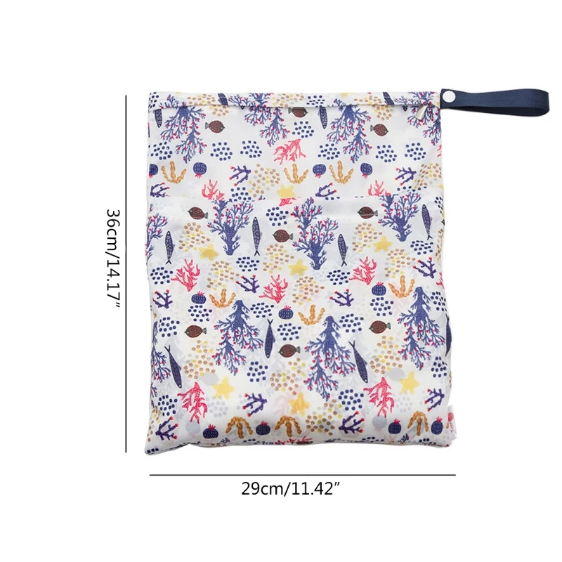 Bolsa impermeable reutilizable para pa&ntilde;ales, bolsas de pa&ntilde;ales de bolsillo impresas, PUL de viaje, bolsa de pa&ntilde;ales de 40x33cm-5