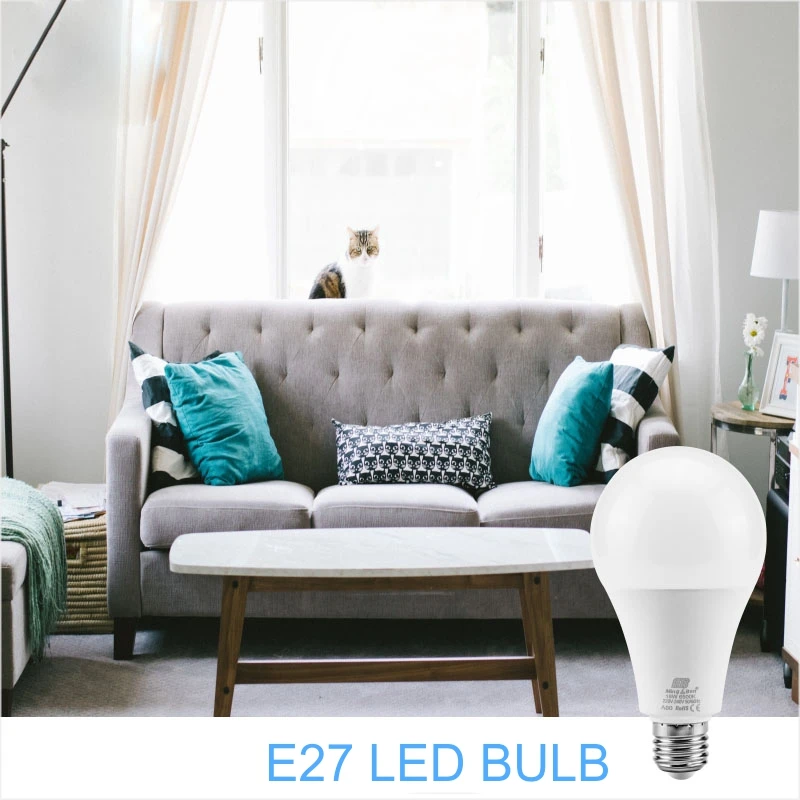 Светодиодный светильник E27 теплый белый холодный свет 220 в переменного тока