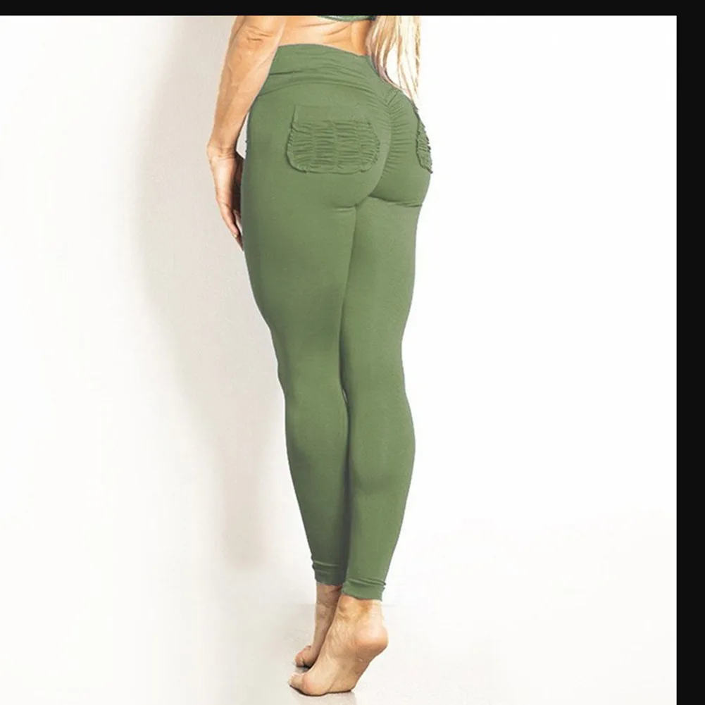 Women Leggings High Waist Peach Hips Gym Leggings Quick-drying Sports Stretch Fitness Pants