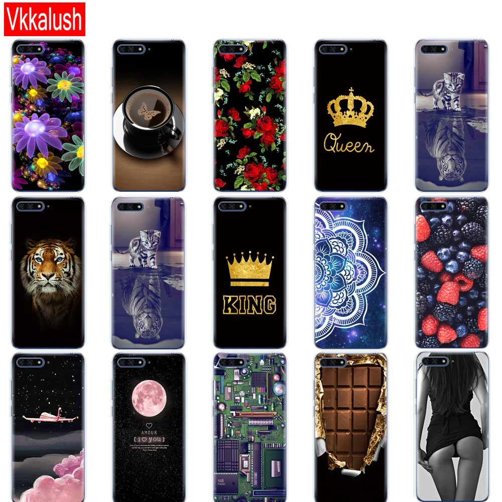 Силиконовый чехол для Huawei Y6 2018 телефона 5 7 дюйма мягкий из ТПУ Prime задняя защитная