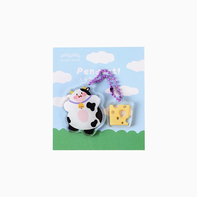 

MOHAMM 2 PCS Acrylic Sweet Life Kawaii Anime Cartoon Keychains for Handbags Purse Charms Decorative Accessories