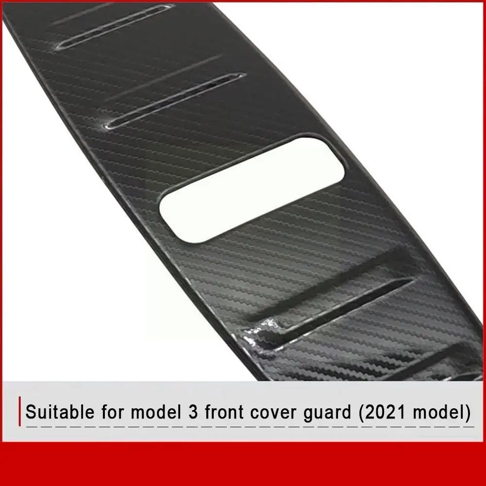 

New 2021 for Tesla Model 3 Front Trunk Panel Bumper Cover Stickers Protection Patch Engine Accessories Decoration Three Box N7D4