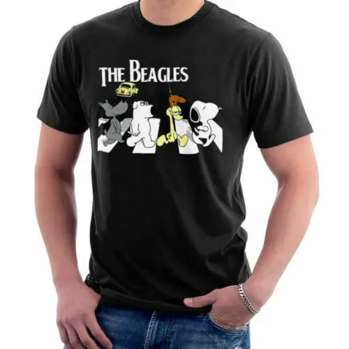 Мужская футболка BEAGLES BRIAN ABBEY ROAD веселый Гарфилд THE GUY | одежда