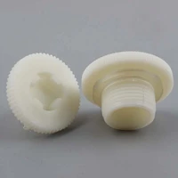 2pcs male thread aquarium water inlet outlet connector plug abs 12 34 1 male pipe cap fish tank bulkhead pipe joint plug