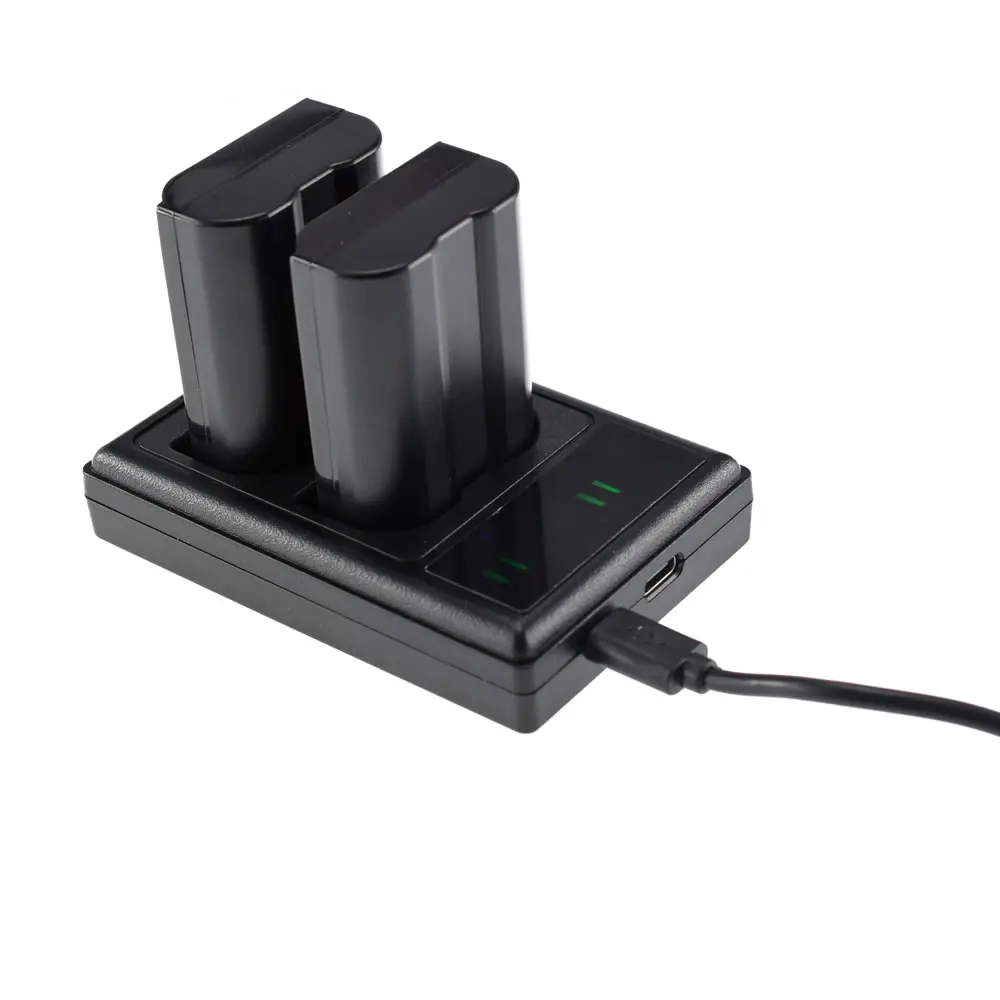 Аккумулятор 2X + зарядное устройство USB со светодиодной подсветкой для Φ EL15a EN EL15 Z6