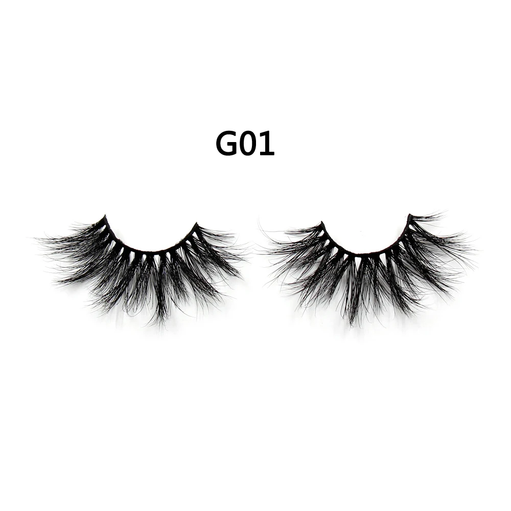 10 Pairs G01 AMAOLASH 10 пар/лот 25 мм ресницы 3D норковые ресницы высокий объем крест-накрест Драматические Длинные ресницы Пушистые Мягкие Накладные ресницы - Цвет: 10 Pairs G01
