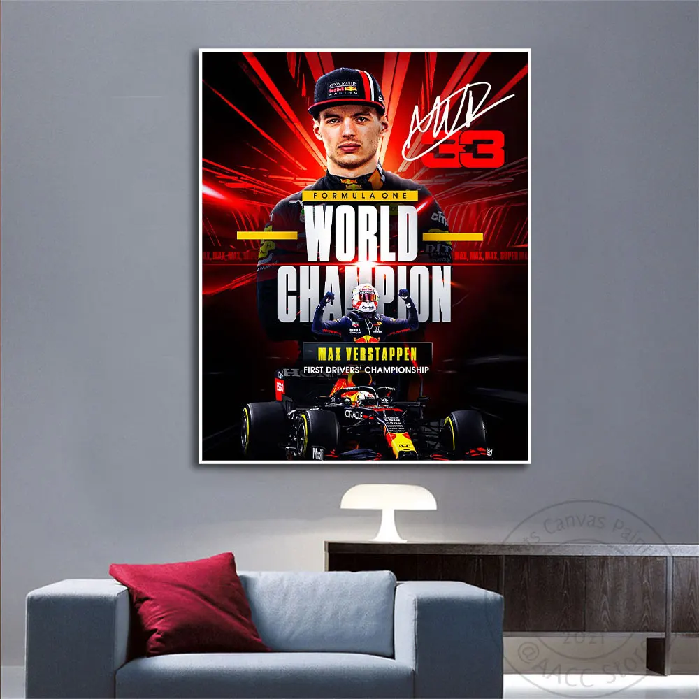

Fashion F1 Racer Poster 2021 Formula World Champion Picture Racing Decoration Art Decor Print Painting Room Wall Canvas Cuadros