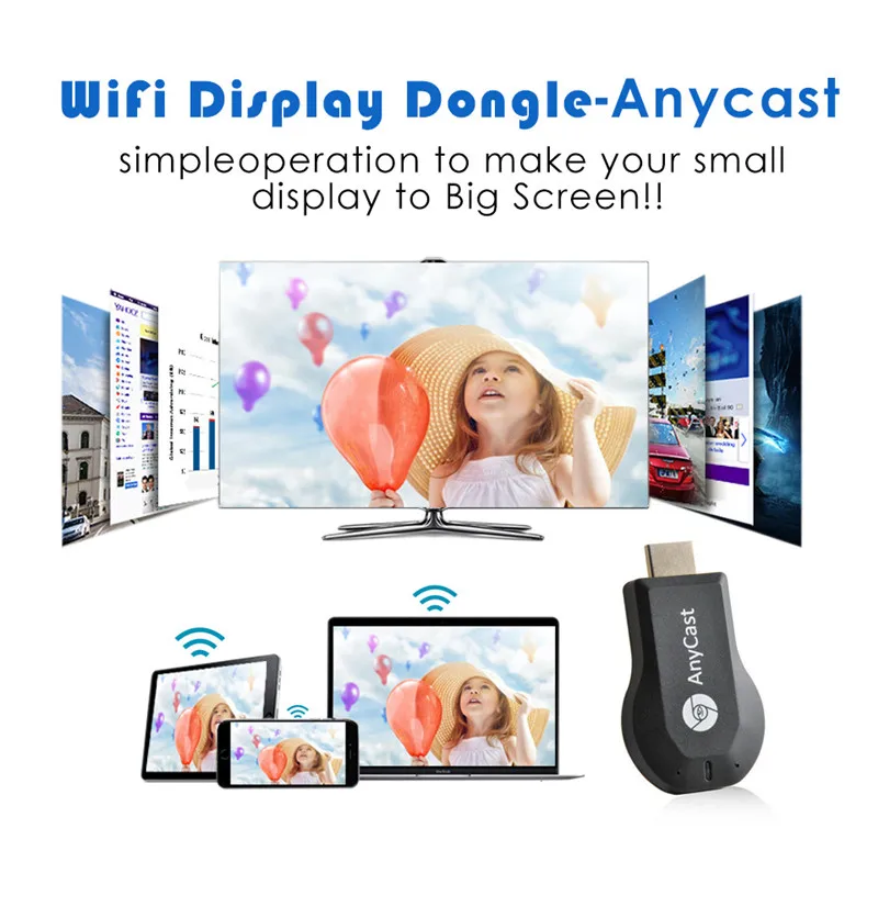 128 М Anycast m2 Miracast любой литой беспроводной DLNA AirPlay зеркало HDMI ТВ карта Wifi Дисплей