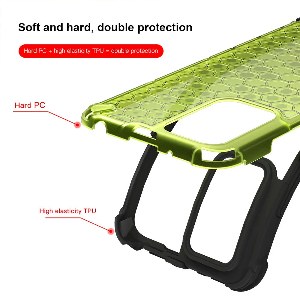 KEYSION Shockproof Case for Redmi 10 10 Prime Note 10S 10 Pro 10T 5G Honeycomb Phone Cover for Xiaomi POCO M3 Pro Mi 11i 11 Lite