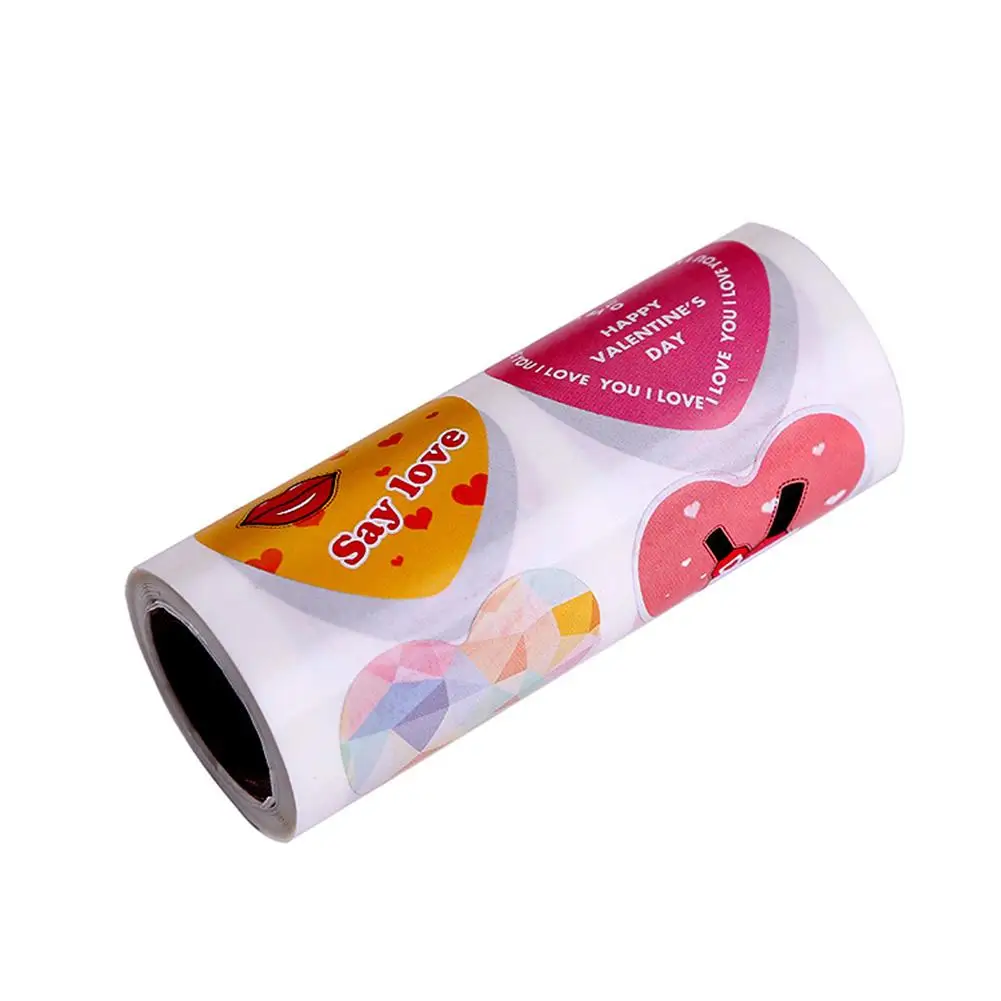 

Valentine Day 720PCS (3Roll) Heart-shaped Colorful Stickers Colored Decorative Adhesive Sticker For Wedding Birthday Party Gift