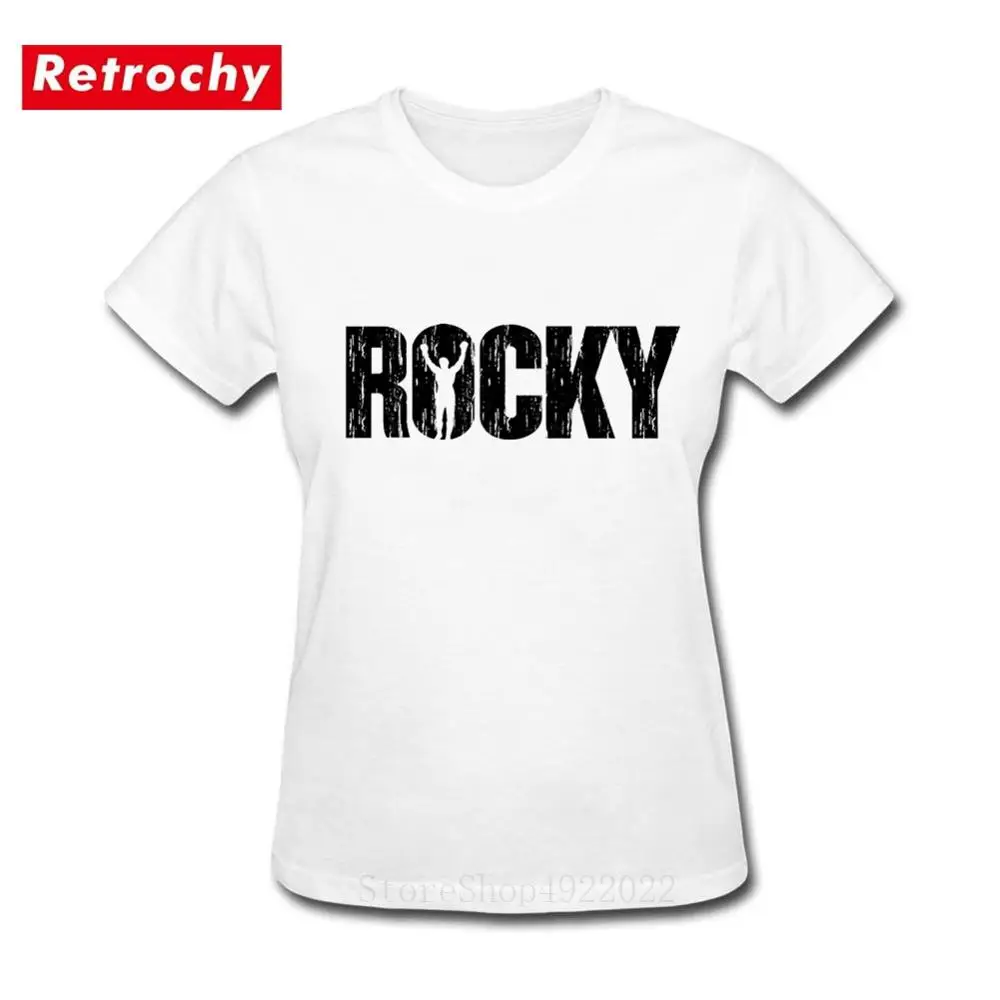 Горячая Распродажа Рокки Бальбоа женская футболка принт 100% хлопок качественные