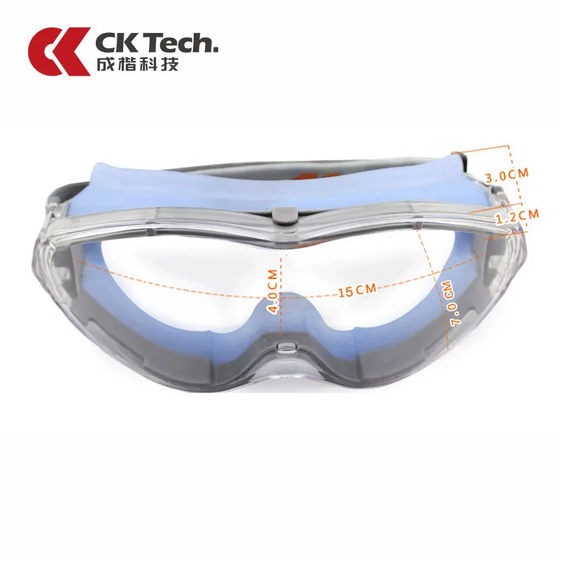 Защитные очки CK Tech. прозрачные с защитой от брызг и ветра противотуманные для