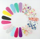 70 шт. в лоте; Ткань защелкивающийся зажим с цветным Цветочные зажимы для волос, для волос, покрытый тканью заколки для волос для девочек