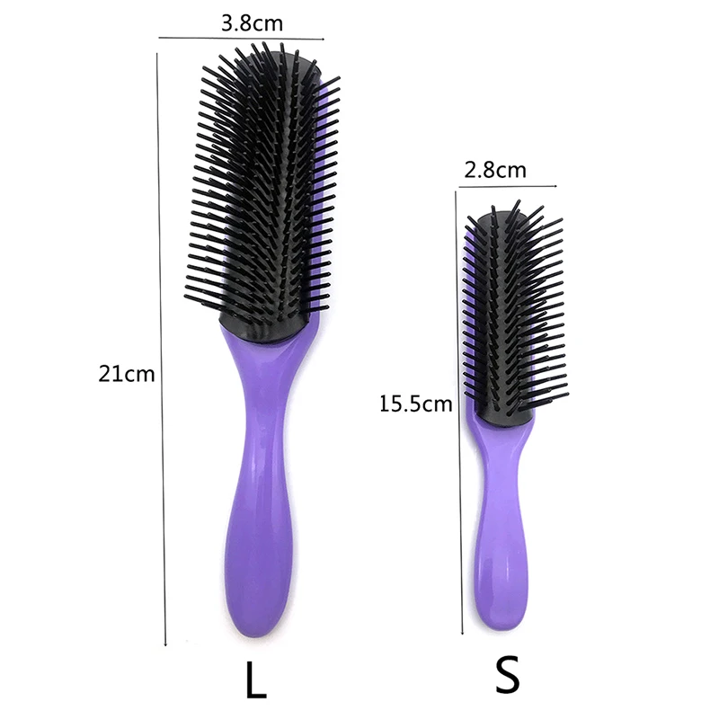 

Hair Comb 9 Rows Styling Hair Brush Straight Curly Hair Detangling Brush Scalp Massage Hairbrush For Women Home Salon