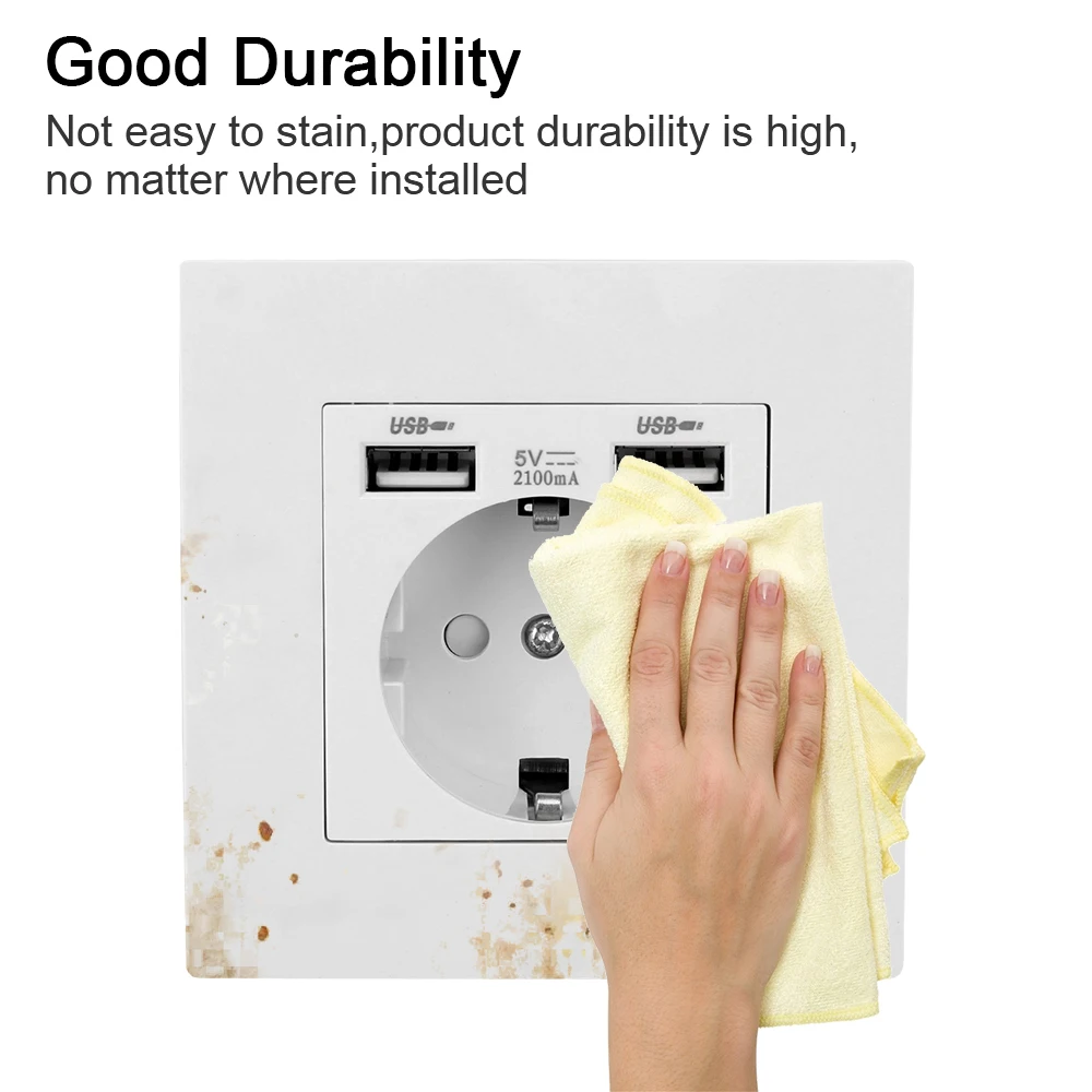 С USB-портом для замены 5 В 2 1 А 110-250 панель ПК настенная USB-розетка 16 розетки с