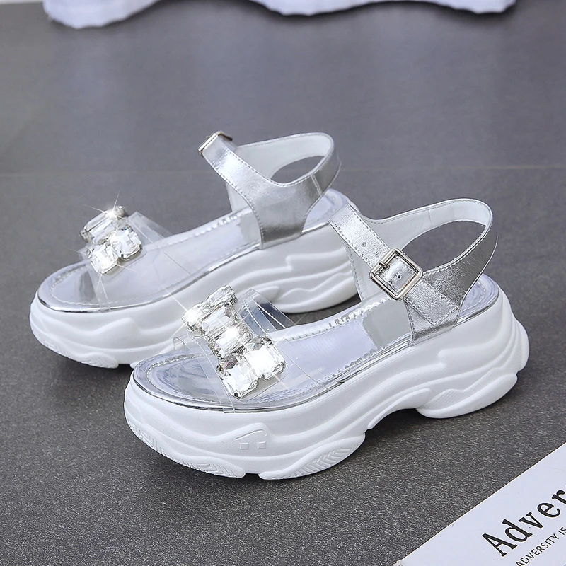 Женские туфли со стразами Женская обувь с пряжкой сандалии Crystal женские