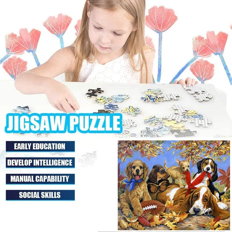 1000 Piece Jigsaw Puzzles For Adults Kids Intellectual Educational Game Difficult and Challenge/Cute Pet | Игрушки и хобби