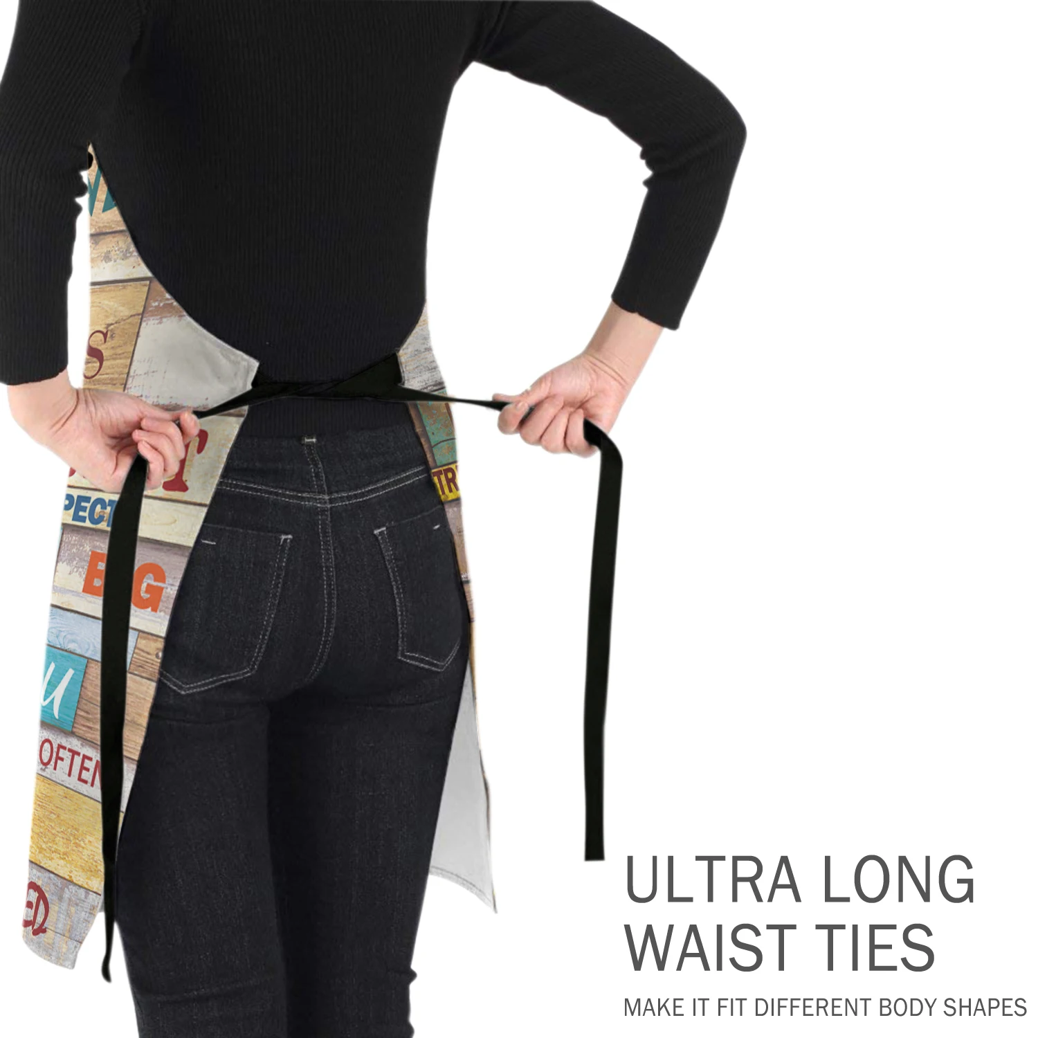 Винтажная деревянная доска Семейные правила кухонные женские фартуки Детская