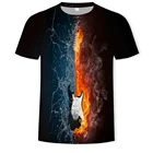 Мужская футболка с коротким рукавом и круглым вырезом, свободного покроя