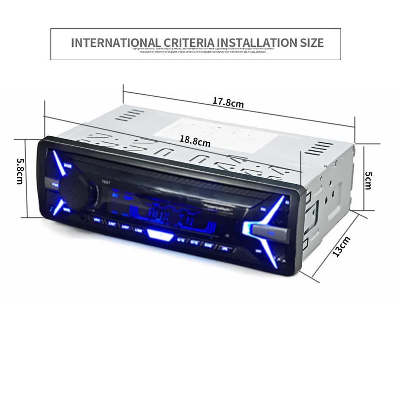 3 5 дюймовая Съемная панель AM FM TF/USB Aux In Dash RDS + 1 Din автомагнитола 12 В MP3 плеер Стерео