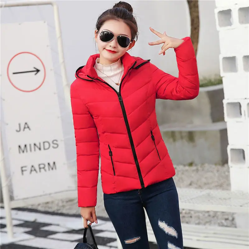 

[detachable hat] 2020 Korean slim cotton padded jacket women's short off season down cotton padded jacket thickened small cotton