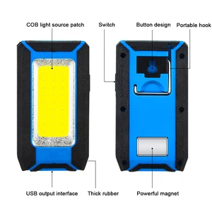 8 Вт Мощный COB светодиодный вспышка светильник фонарь 3400 мАч, USB, Перезаряжаемые 3 режима работы светильник инспекции лампы палатка Фонари настенный светильник