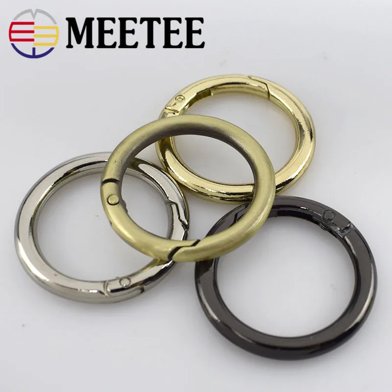 Металлическое кольцо D диаметром 32 мм открывающийся брелок с кожаным чехлом