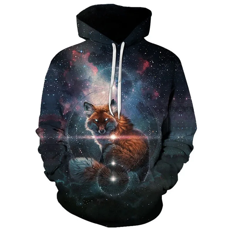 

Hoodies Sweatshirt Men's Spring/Autumn Super Fire 3D Printing Animal Wolf Hoodie Fashion Casual jacket Men/Women Anime Tops 5XL
