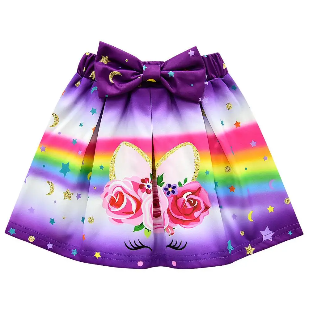 3525 Skirt Платья для маленьких девочек с единорогом; модные детские летние вечерние комплекты с шортами; одежда для свадьбы; одежда для подростков; одежда для малышей - Цвет: 3525 Skirt