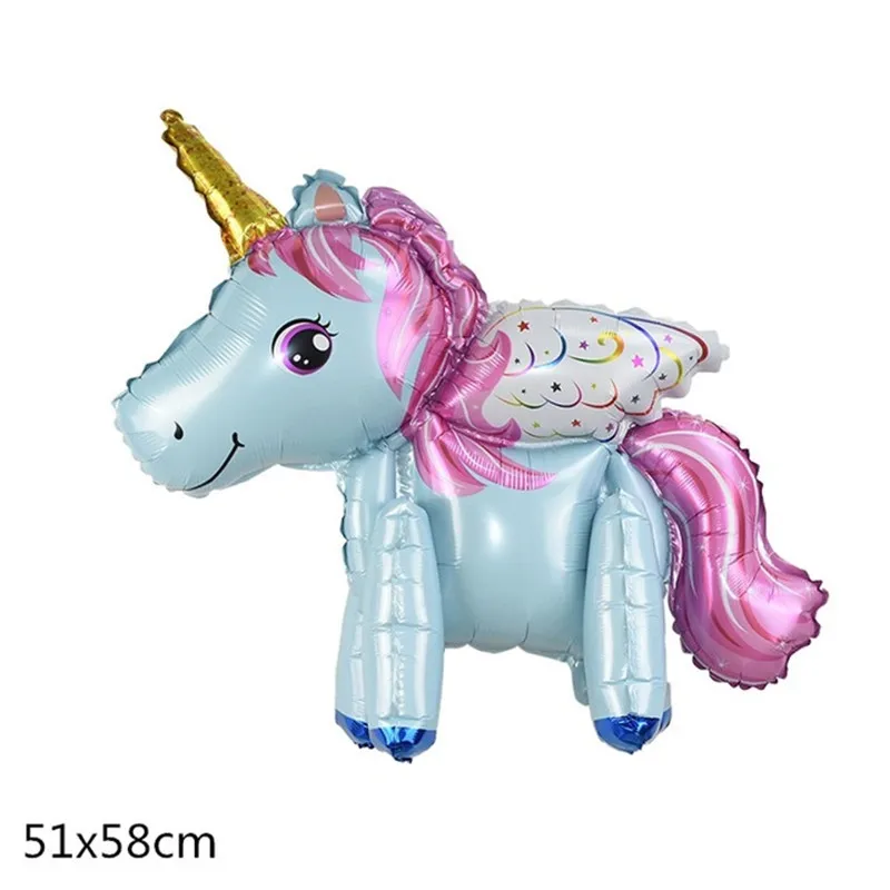 3D Радужный Единорог DIY фольгированные шары набор из фольги воздушные для детей