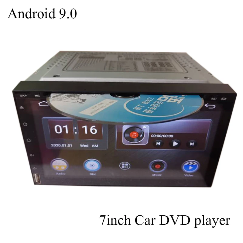 

7" universal 2din car radio with dvd player with android 2G RAM Quad core 32G cpu radio usb sd bt swc rear view camera gps map