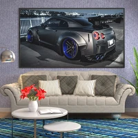 classic sports car wall art canvas painting 1 pieces nissan skyline gtr car pictures bedside home decor posters artwork hd print