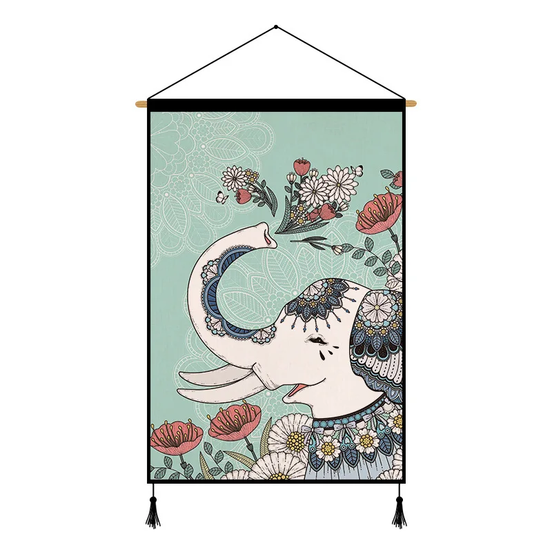 

Chinese style ethnic style abstract cloth tapestry living room study paintings sofa background wall decoration tapestry