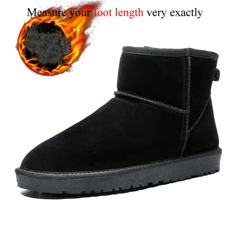 Зимние мужские ботинки до щиколотки, с Плюшевым Мехом, водонепроницаемые, замшевые, для снега, ботинки, 2020