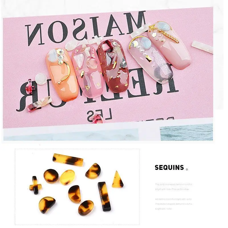 1 коробка Агат для дизайна ногтей 3D смешанные размеры дождь камень Цвет сверла