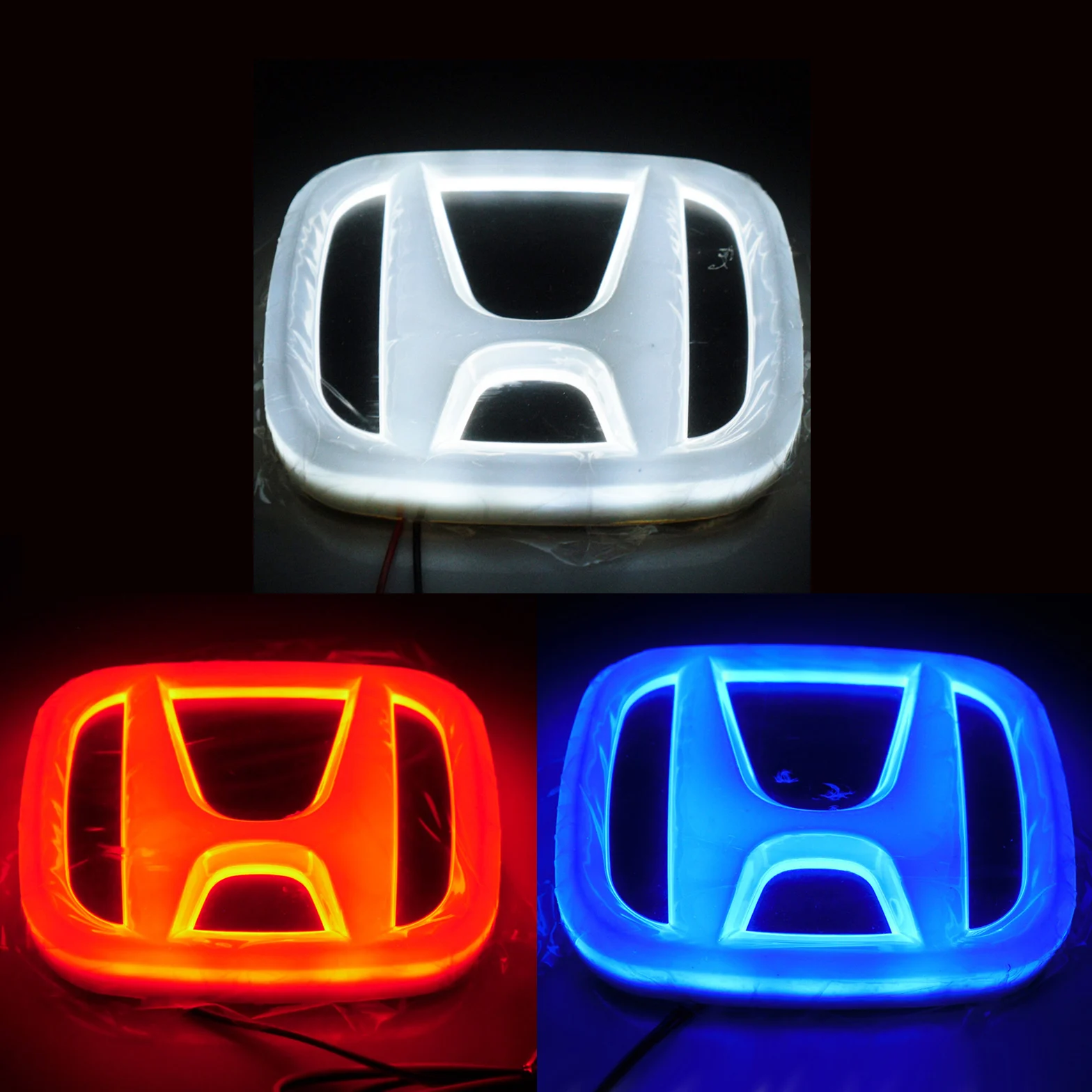 

9x7.5cm Car LED Front Rear Emblem Badge Sticker for Honda Accord CRV Jazz Civic HRV City Odyssey Crosstour Light Accessories