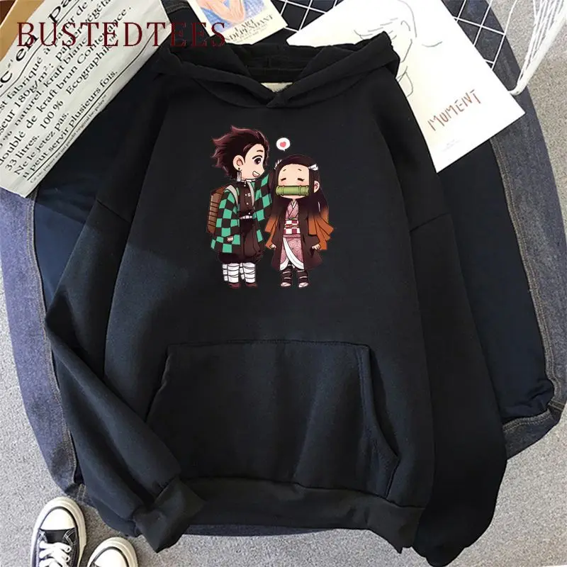 

Demon Slayer Kimetsu No Yaiba Women's Oversize Hoodie Tanjiro Kamado Anime Sweatshirt with Hood Long Sleeve Pullover Female/Male