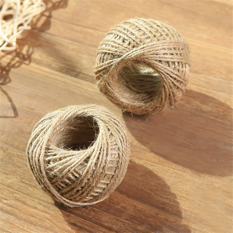 1 рулон 30 м натуральная коричневая джутовая пеньковая верёвка веревка хвостовик