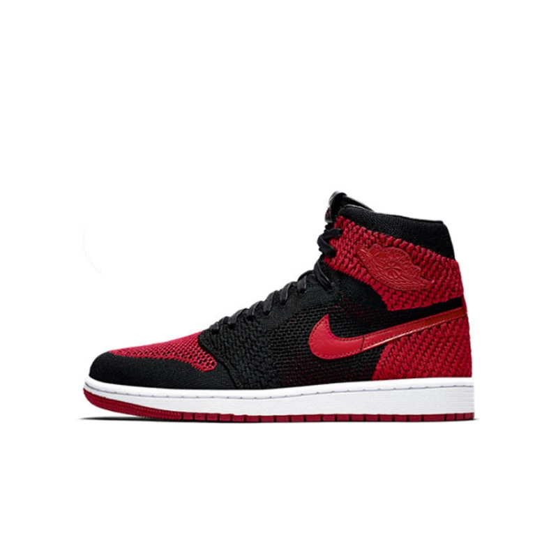 Оригинальные кроссовки для баскетбола Air Jordan 1 Flyknit AJ1, оригинальные мужские дышащие спортивные кроссовки, Новое поступление#919704