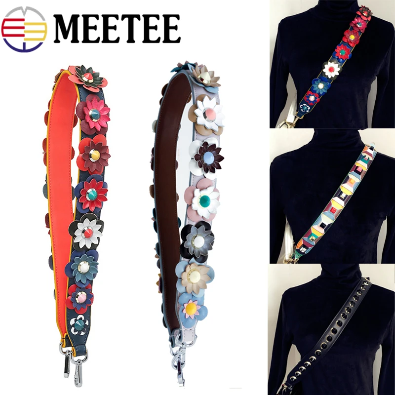 Красочные сумки Meetee ремешок для сумочки цветочный кожаный на плечо Сменные